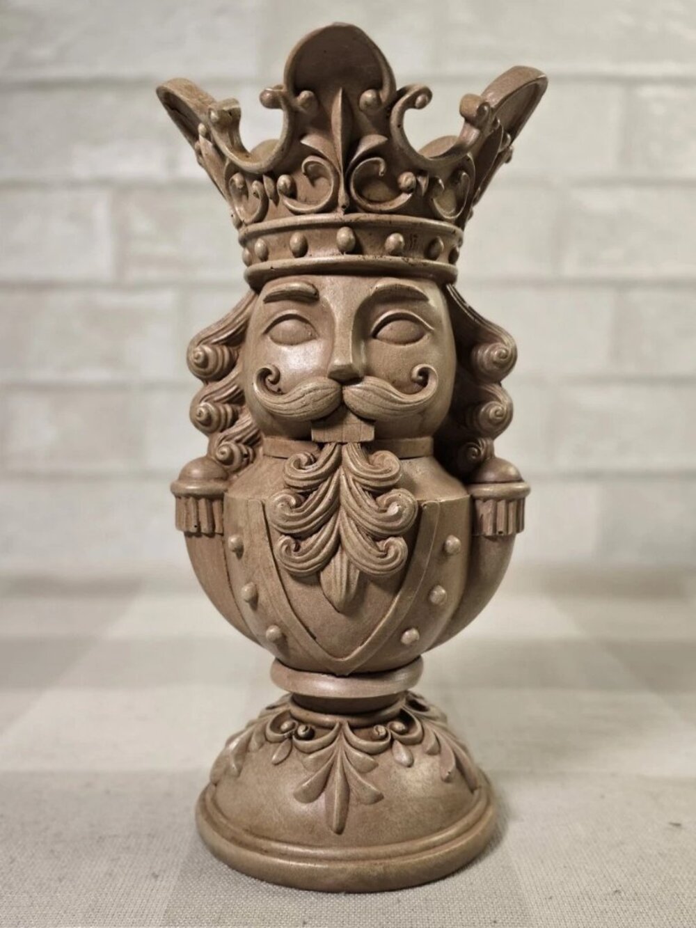 Nutcracker Christmas Resin Pillar Candle Holder 9" Decor Viral Holiday Time NEW